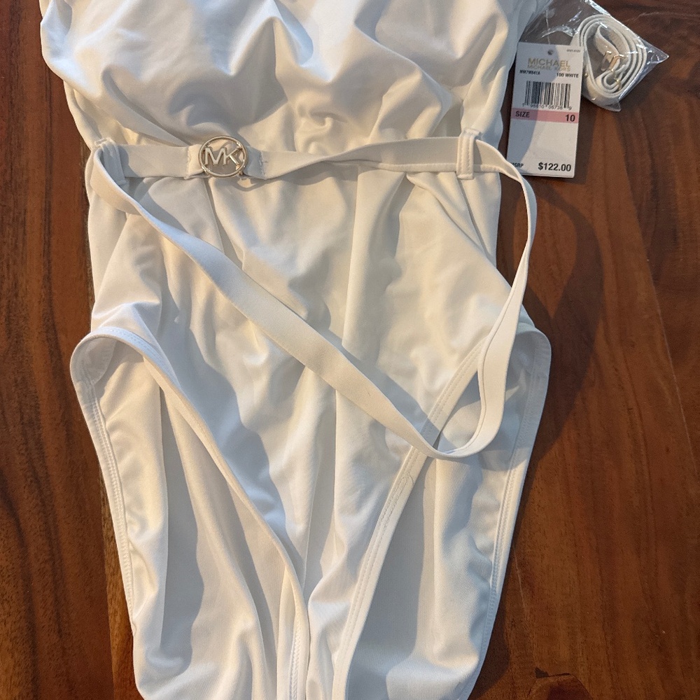 Michael kors white one piece bathing suit
